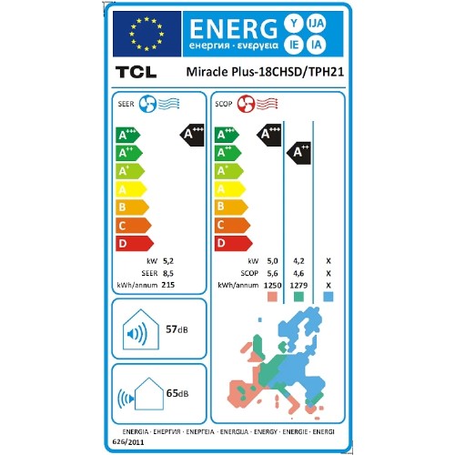 ΚΛΙΜΑΤΙΣΤΙΚΟ TCL MIRACLE PLUS-18CHSD/TPH21I INVERTER 18000BTU R32 WI-FI